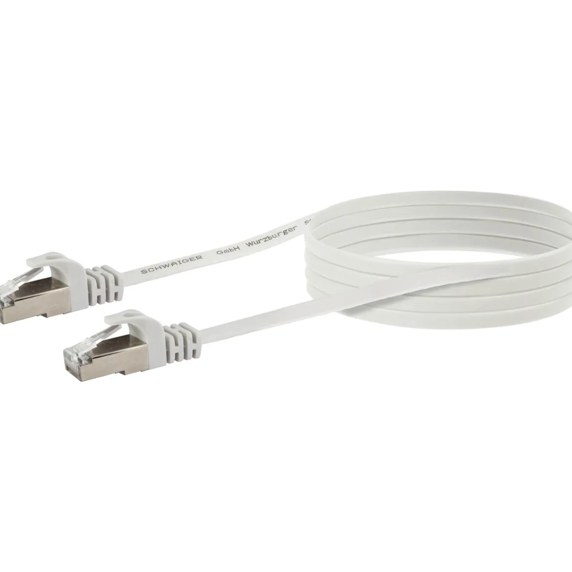 CAT6 U/FTP Netzwerk Flachkabel 5,0 mweiss