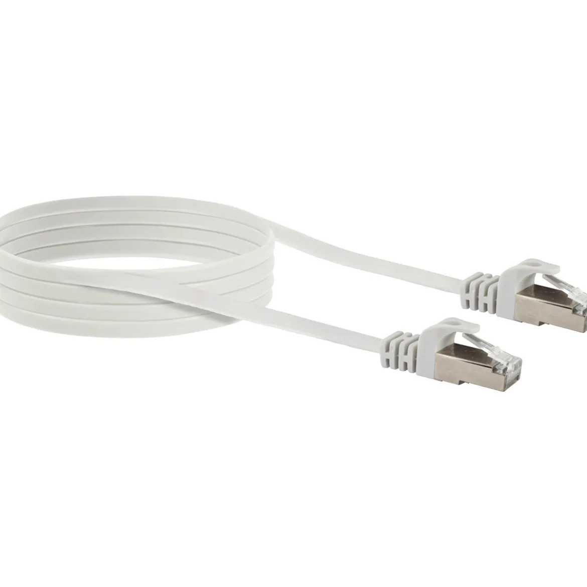 CAT6 U/FTP Netzwerk Flachkabel 5,0 mweiss