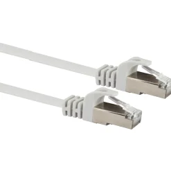 CAT6 U/FTP Netzwerk Flachkabel 10m weiss