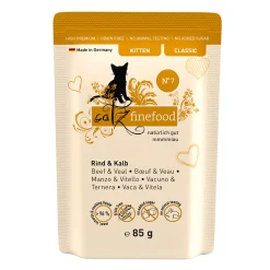 Catz finefood Katzenfutter Kitten Rind+Kalb 85g