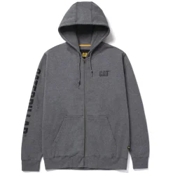 CAT Zip Hoodie Banner Gr. L dunkelgrau