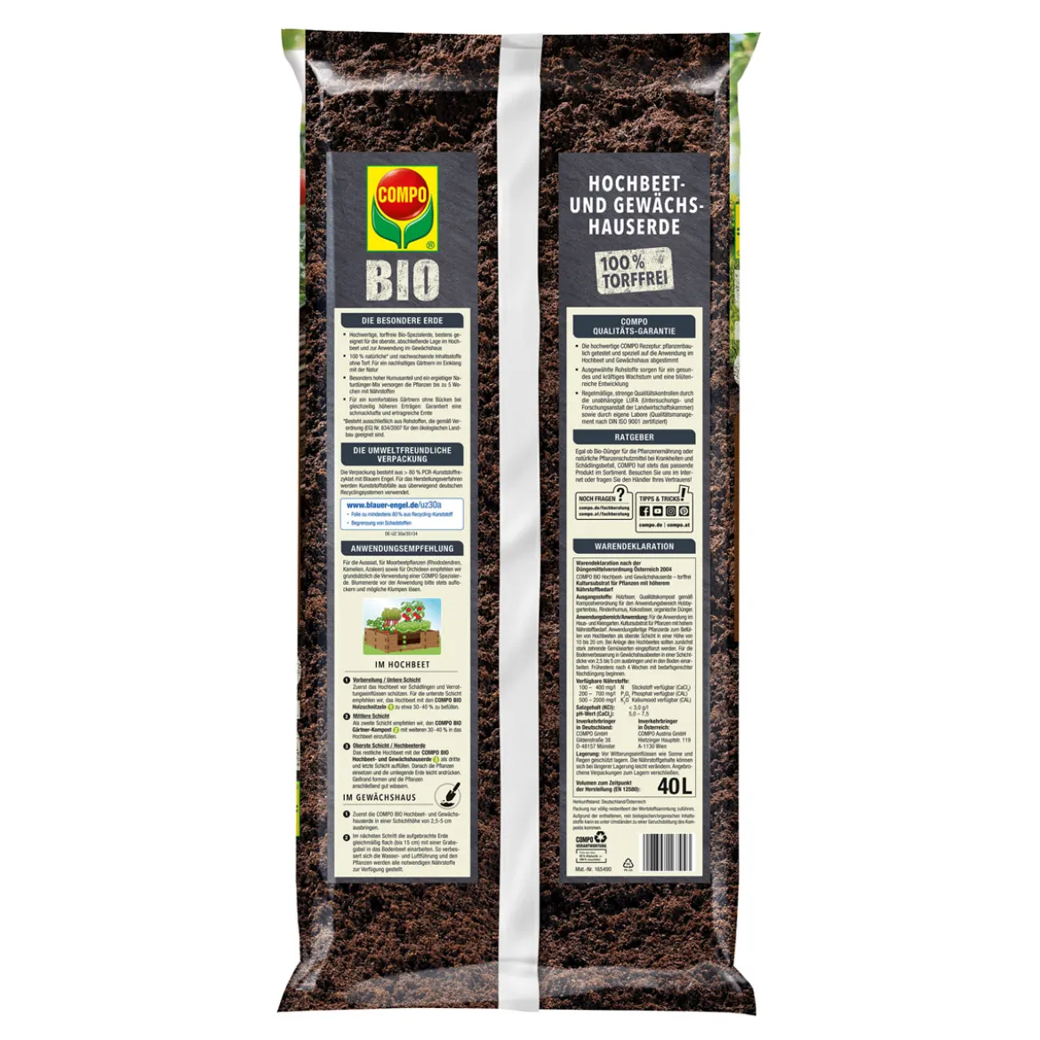 Compo BIO Hochbeet-Erde 40 L