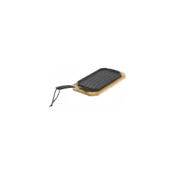 Cozze gusseiserne Pfanne, 16,5x33 cm,wendbare mit glattern/gerriltern Boden,