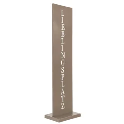 Dekoaufsteller Lieblingsplatz, Metall, beige,22x78x15 cm