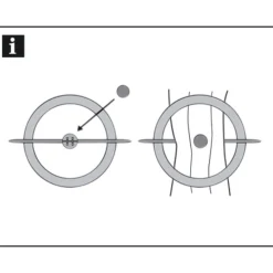 Dekoring m. Stab u. Magnet 18cm edels.optik