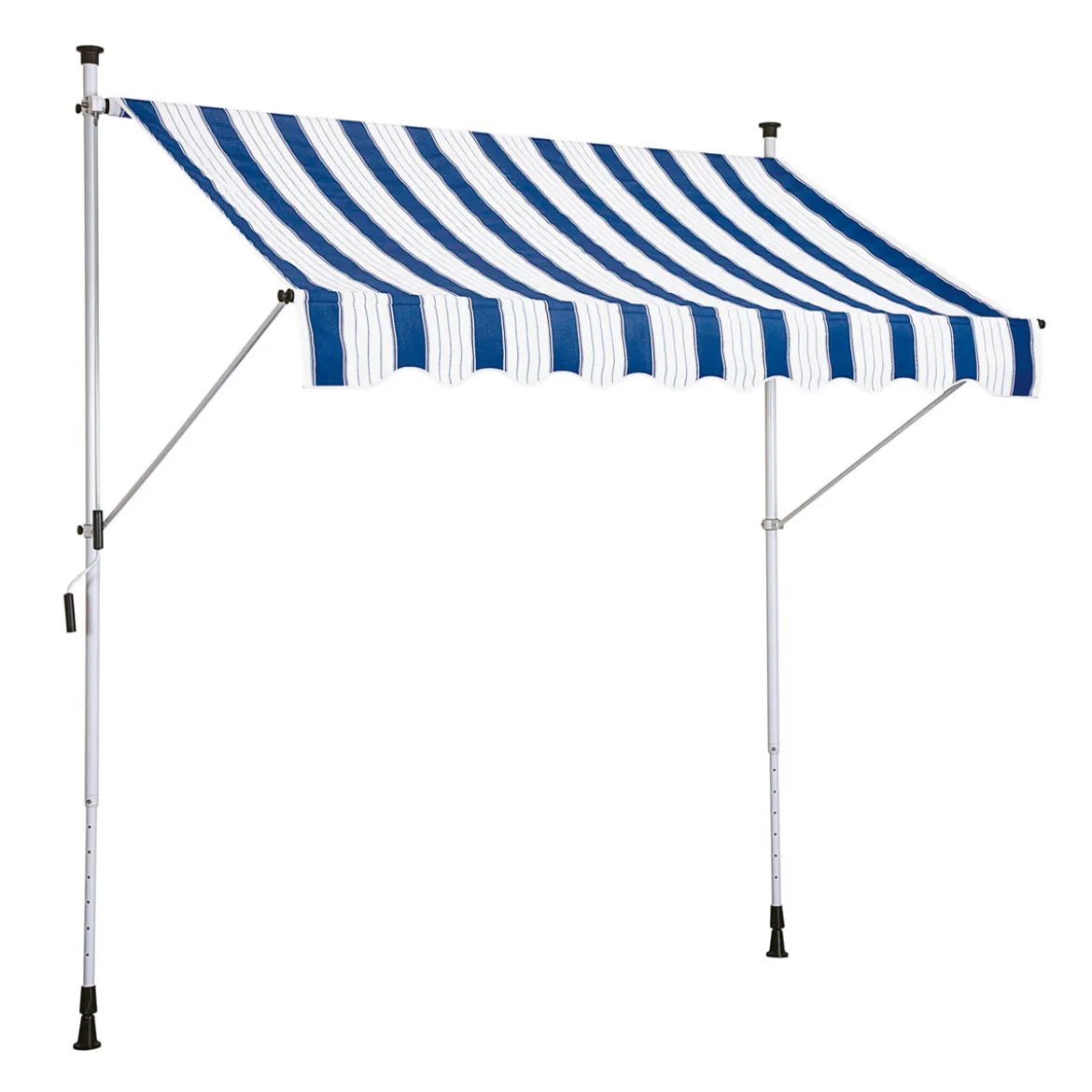 DurabilFallarm-/Balkonmarkise Lyon blau-weiss 300 x 120 cm