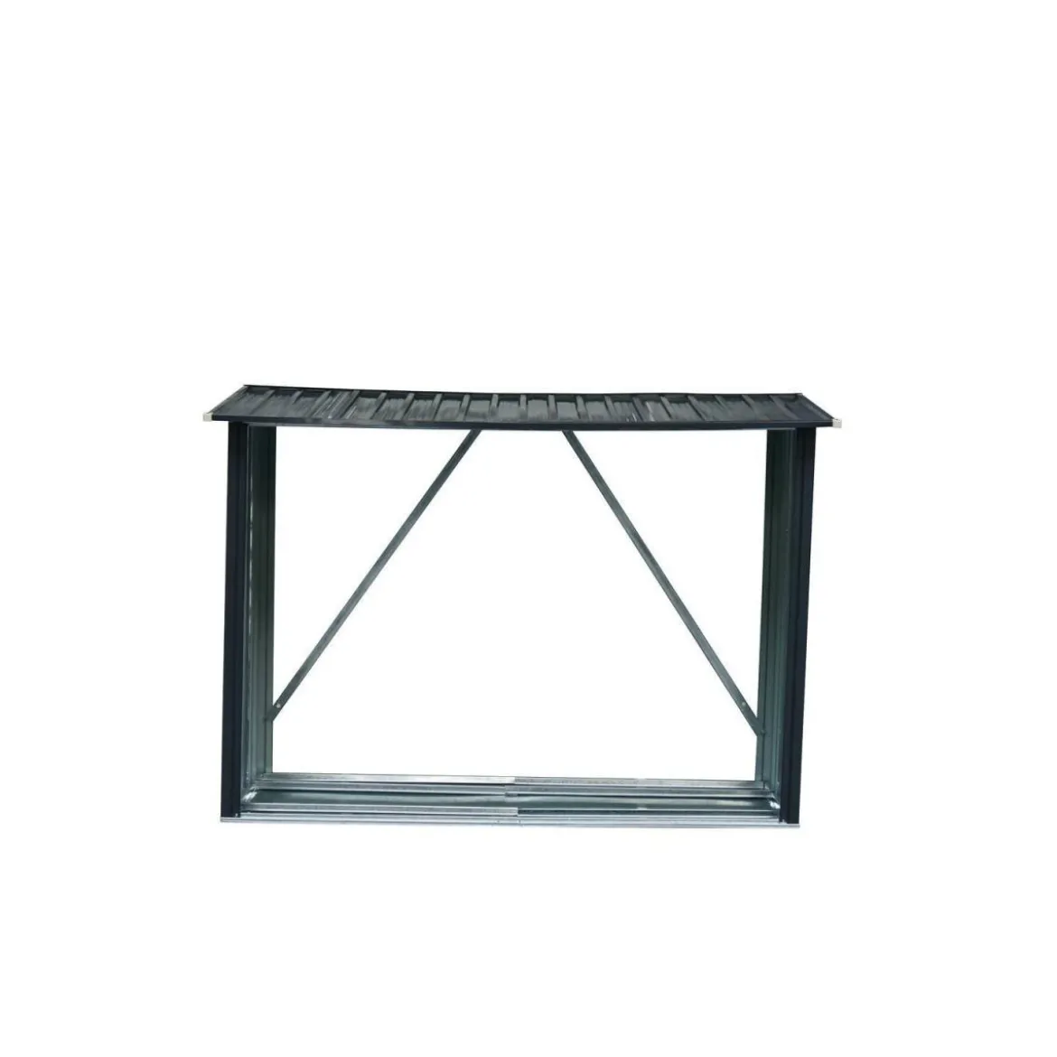 Durabil Metall-Kaminholzregal 217 x 155 x 89 cm grau