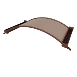 DURABIL Rundbogenvordach Typ NO-160Bronce braun 160x90x30 cm