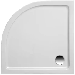 Duschwanne Viertelkreis 90x90/3 cm weiss