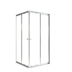 Eckeinstieg 4-teilig silber klar hell1800x750-900x750-900 3-/4-mm ESG