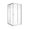 Eckeinstieg 4-teilig silber klar hell1800x750-900x750-900 3-/4-mm ESG