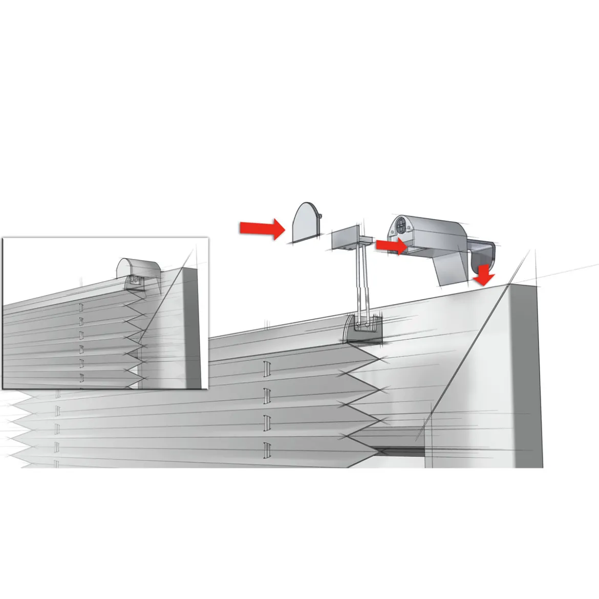 EF Plissee 2BS 45x130cm schiefer