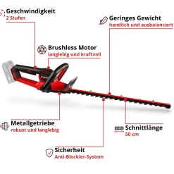 Einhell Akku-HeckenschereGP CH 18/50 Li BL-Solo