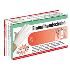 Einmalhandschuh Latex Classic Größe M weiß 100 Stück