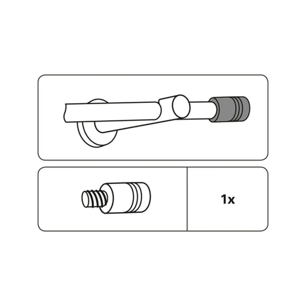 Endknopf Zylinder New York 12mm edelst.