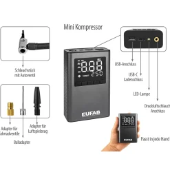Eufab Mini Kompressor aufladbar