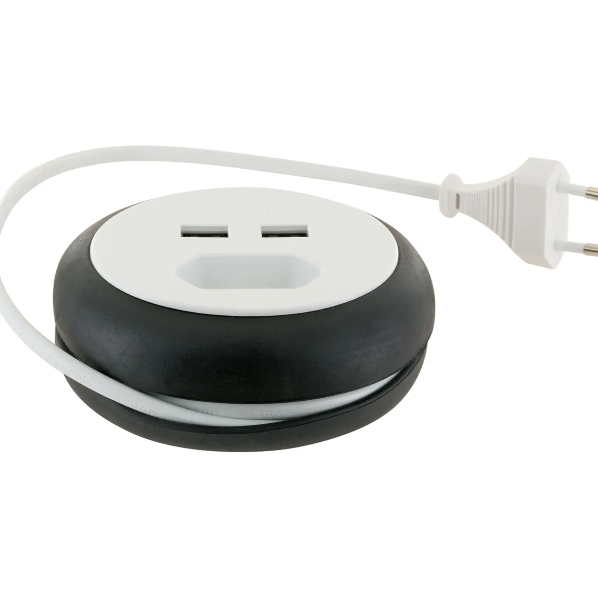Euroverlaengerung mit 2x USB in weiss3,0 Kabel