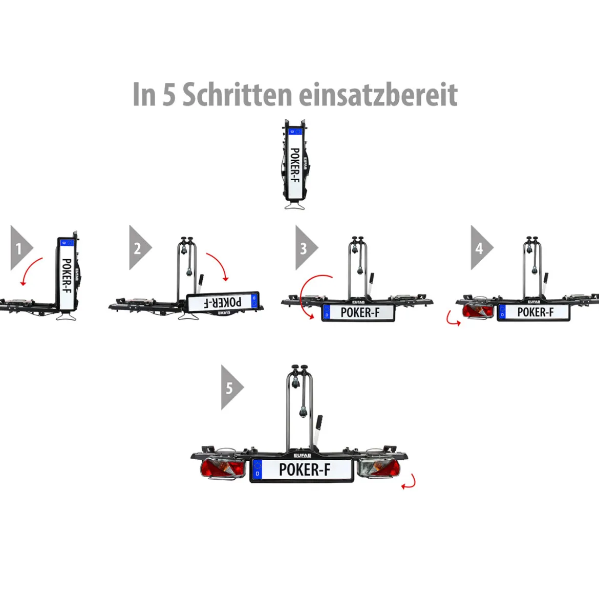Fahrradtraeger Poker-F klappbar fuer 2Raeder