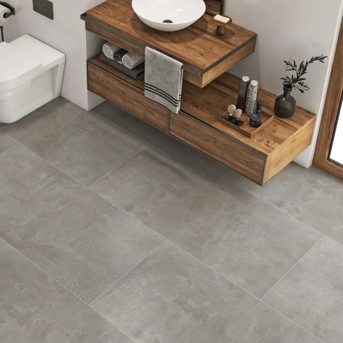 Feinsteinzeug Urbon Pro grey ca. 80 x 80 cm