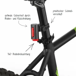Fischer Bikes Akku-Rücklicht Twin mit Bodenbeleuchtung