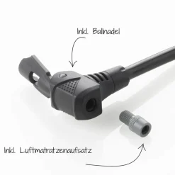 Fischer Bikes Fuß-Standpumpe mit Manometer und Adapter schwarz