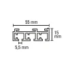 Flächenvorh-Sch. 3lfg Atlanta alu 210cm