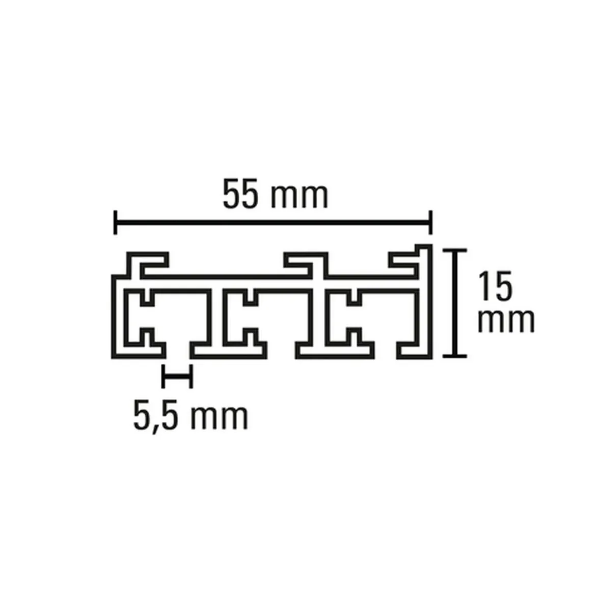 Flächenvorh.-Sch. 3lfg. Atlanta weiß 210cm