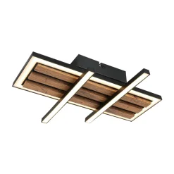 FLECTOR DL Talida 34x34x8cm 15W schwarzweiss u. Holz, 1700lm warmweiss