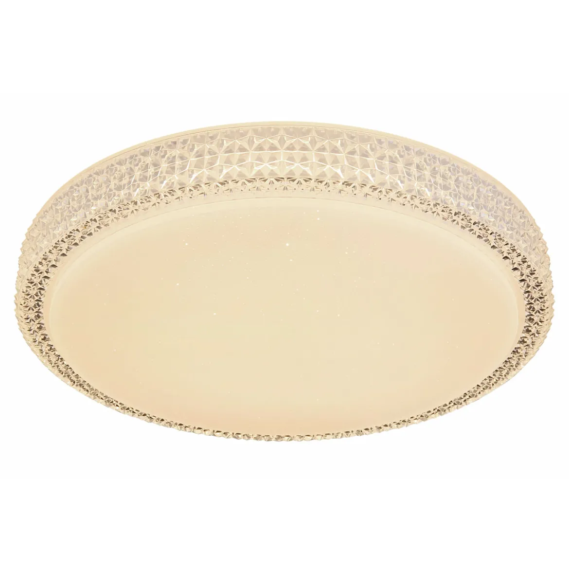 Flector LED-Deckenleuchte Clarice mit Kristallrand
