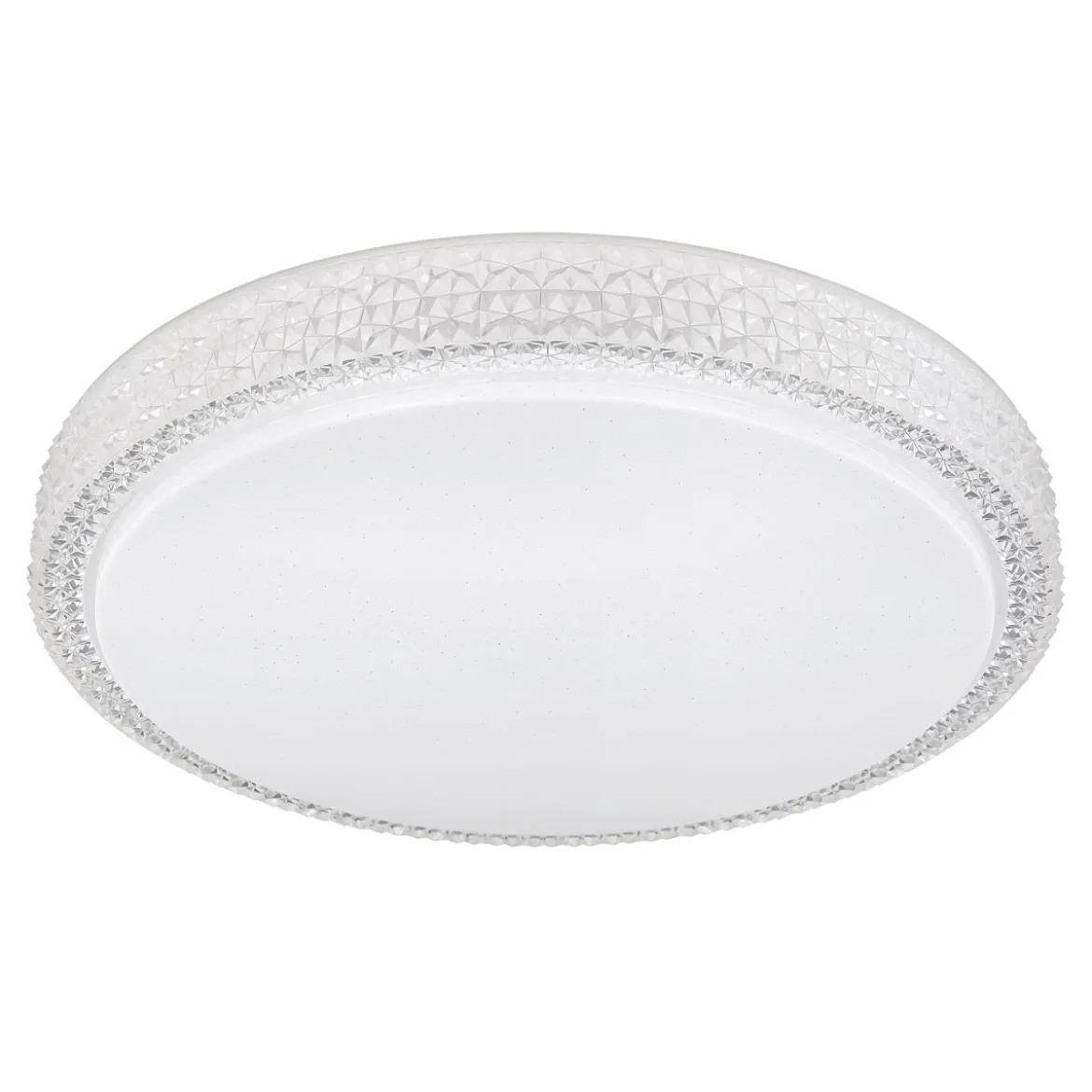 Flector LED-Deckenleuchte Clarice mit Kristallrand