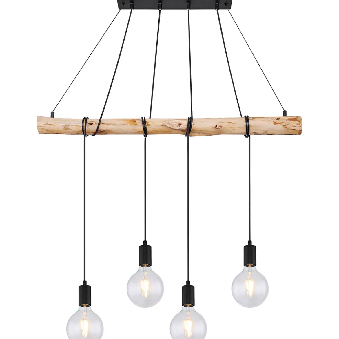 Flector Pendelleuchte Fleetwood mit Naturholz