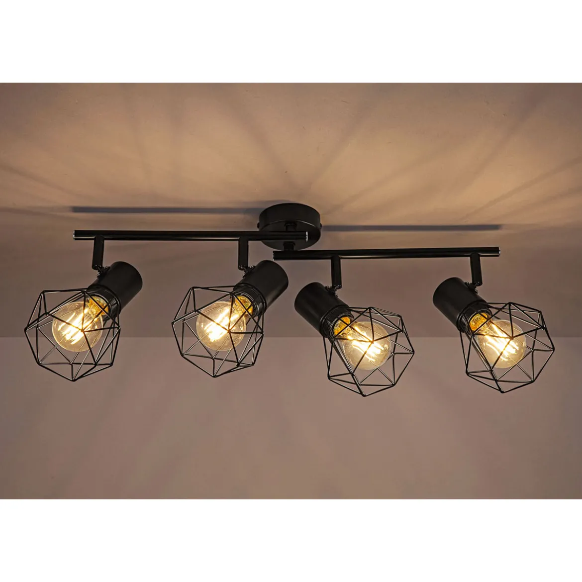Flector Spotserie Tabea 4-flg schwarz 60,5 x 18 x 17,5 cm