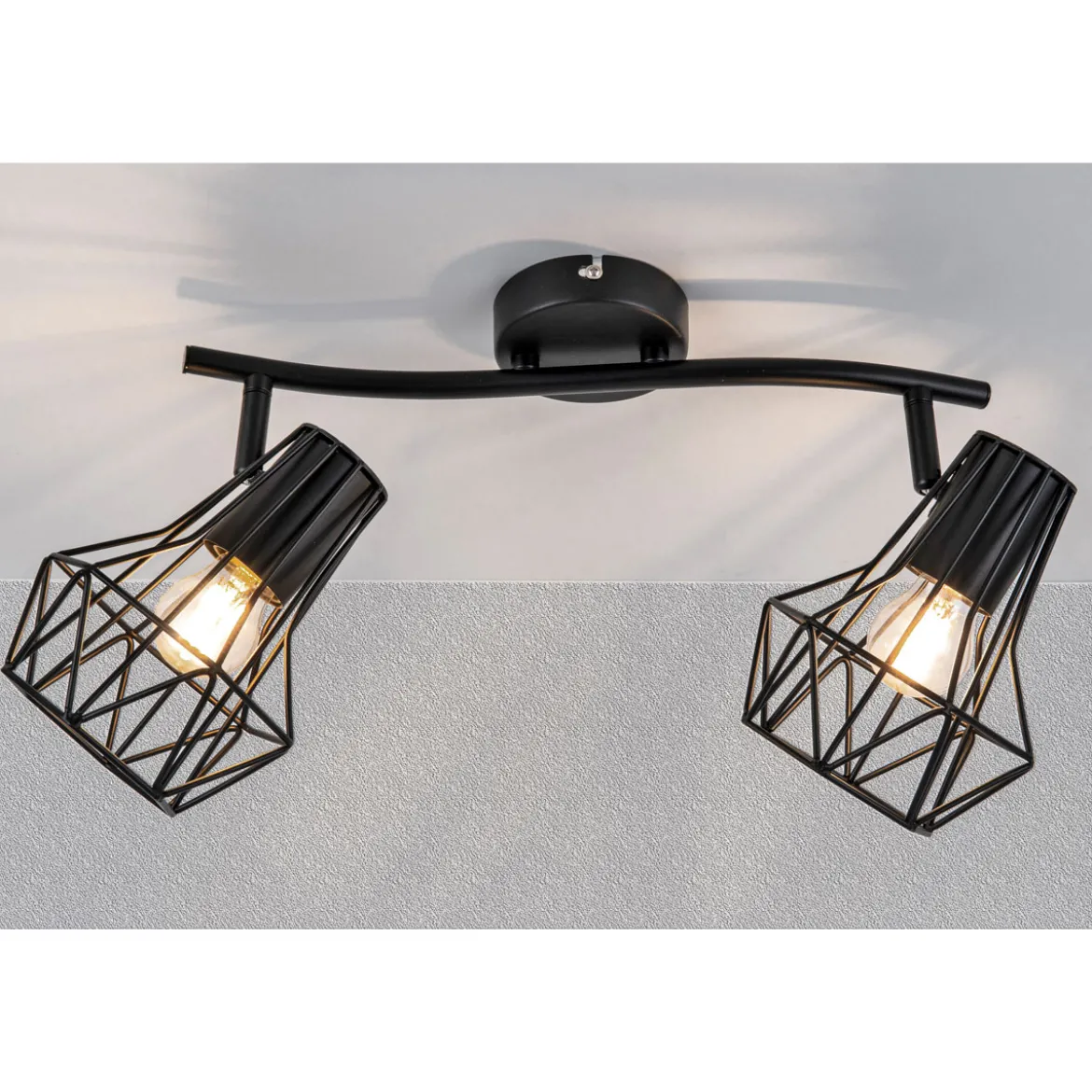 Flector Spotserie Tabea 2-flg schwarz 28,5 x 18 x 18 cm