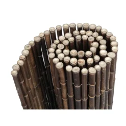 floraworld Sichtschutz Bambus-Matte schwarz 3x1,5 m