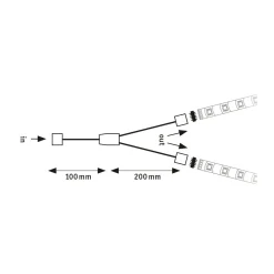 FN MaxLED Y-Splitter 30 cm weissKunststoff