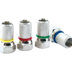 F-Stecker 7mm 4Stück Farbringe