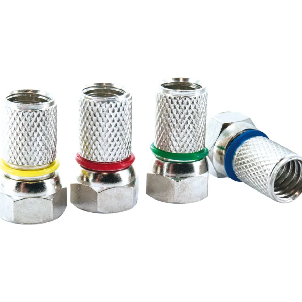 F-Stecker 7mm 4Stück Farbringe