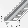 Fundamo Treppenkantenprofil Florentiner 10 mm 2,5m silber