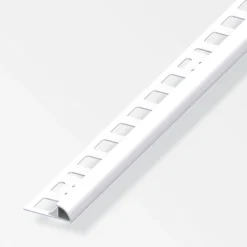 Fundamo Viertelkreisprofil 10 mm 2,5m PVC weiß