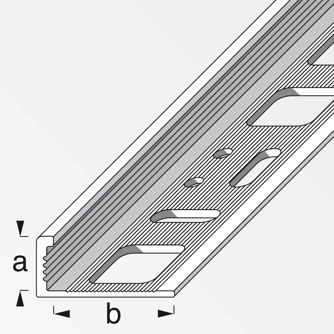 Fundamo Winkelprofil 10 mm 2,5m Aluminium blank