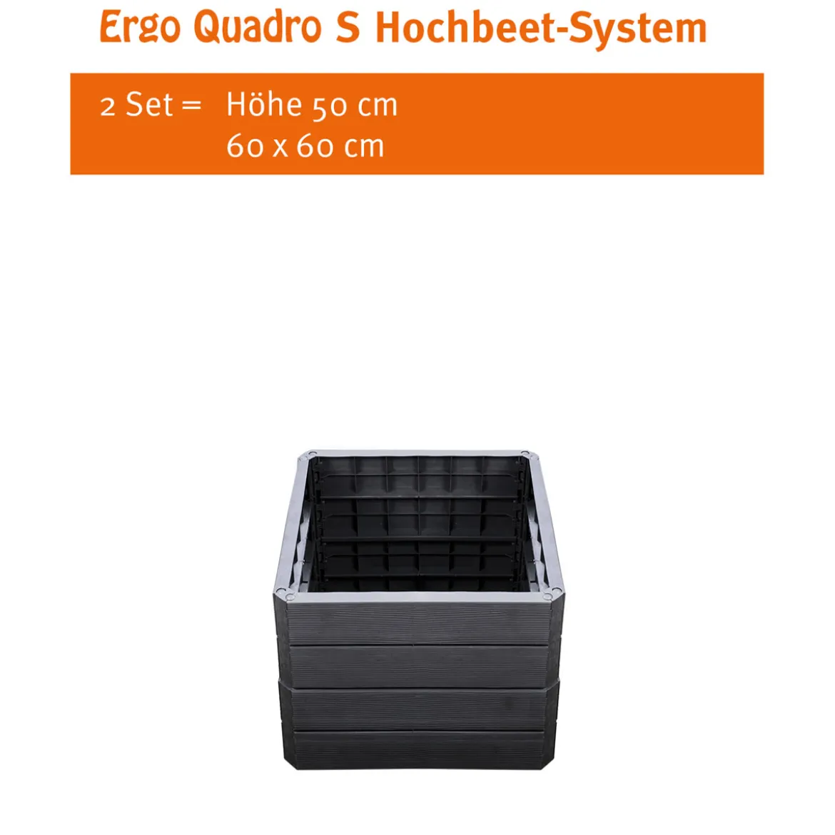 GarantiaHochbeet-System Ergo Quadro anthrazit Größe S