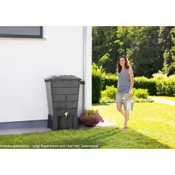 Garantia Regentonnen-Unterstand eckig 300 L graphite grey