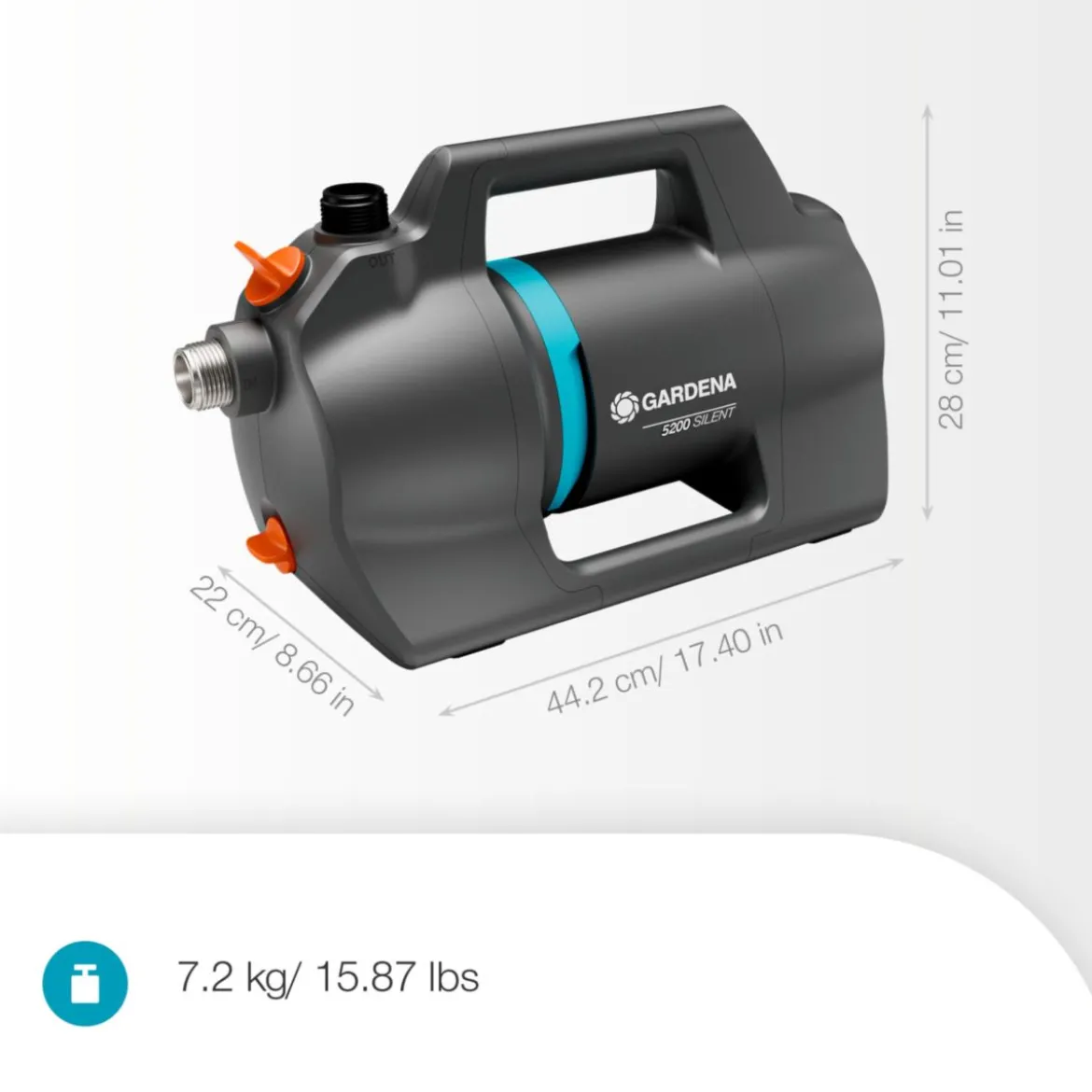 Gardena Gartenpumpe 5200 Silent