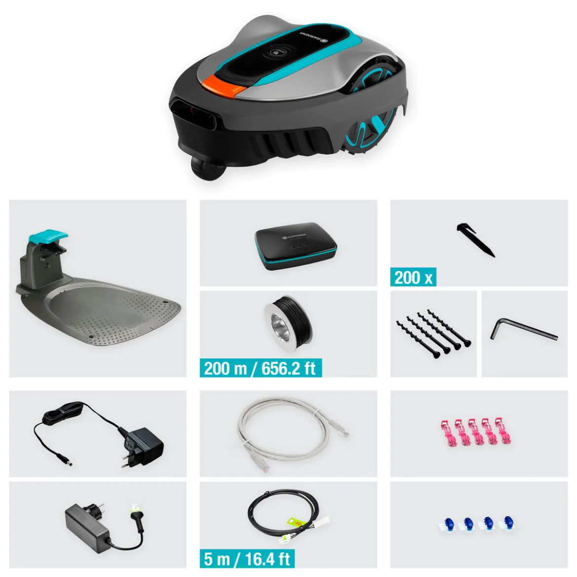 GardenaMähroboter smart Sileno city 600 Set