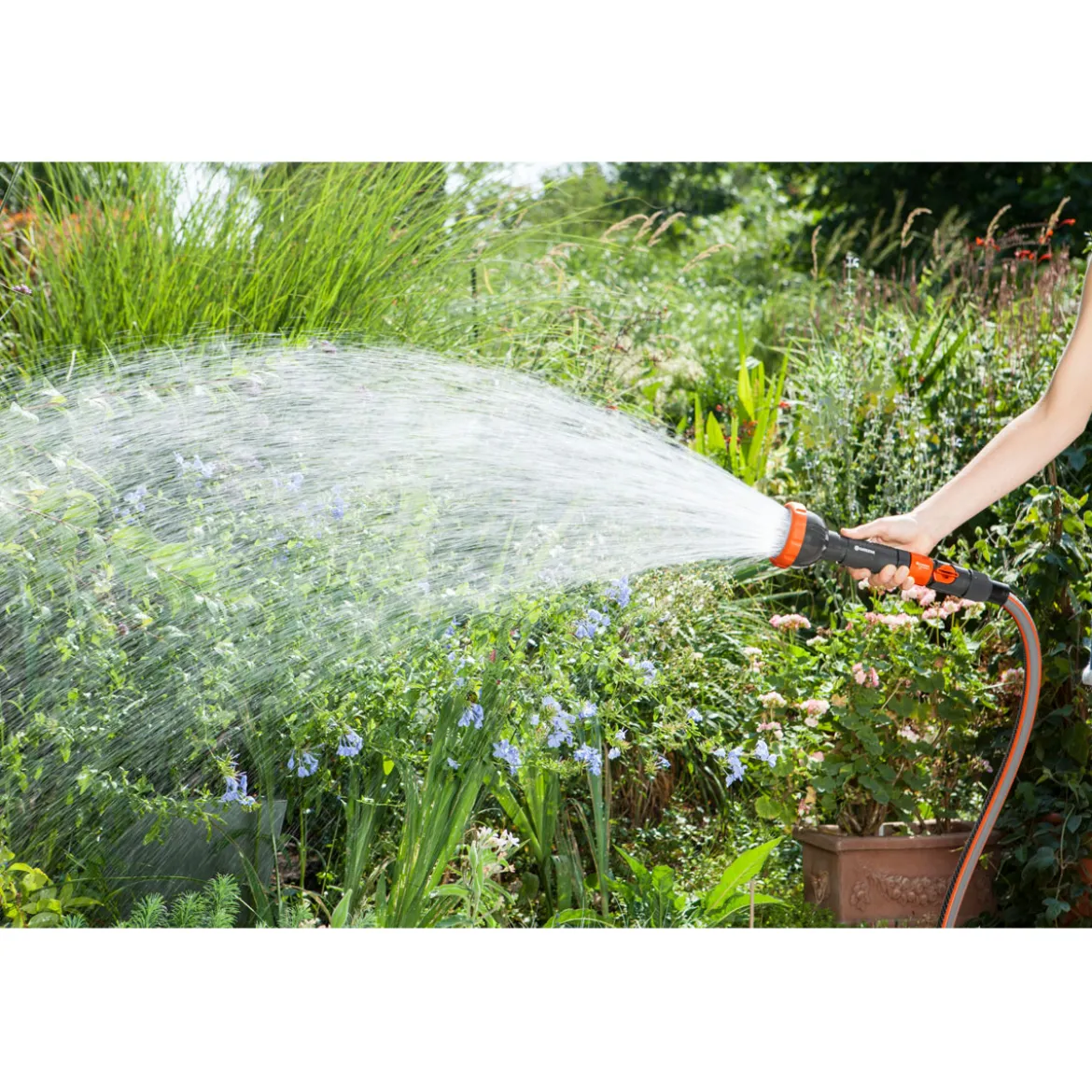 GardenaProfi-System-Spritz-Brause verpackt
