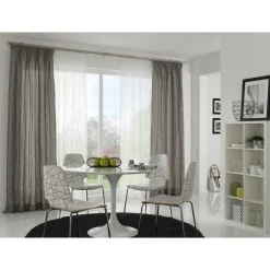 GardiniaGardinenstange Chicago mit Innenlauf Durchmesser 16 mm 200 cm Edelstahl-Optik