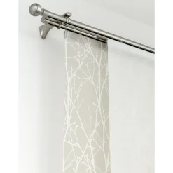 GardiniaGardinenstange Chicago mit Innenlauf Durchmesser 16 mm 120 cm Edelstahl-Optik