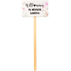 Gartenstecker Willkommen