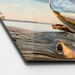 Glas-Art Drop On Wood 30 x 80 Glasbild