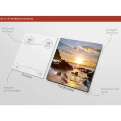 Glas-Art Island 50 x 50 Glasbild
